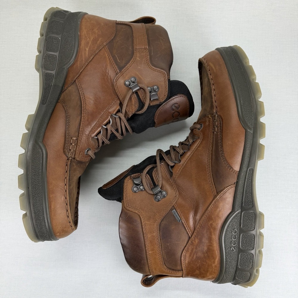 ECCO Track 25 Gore-Tex Waterproof Mid Boots Brown Leather Men's US 13   EU 47 - Picture 5 of 13